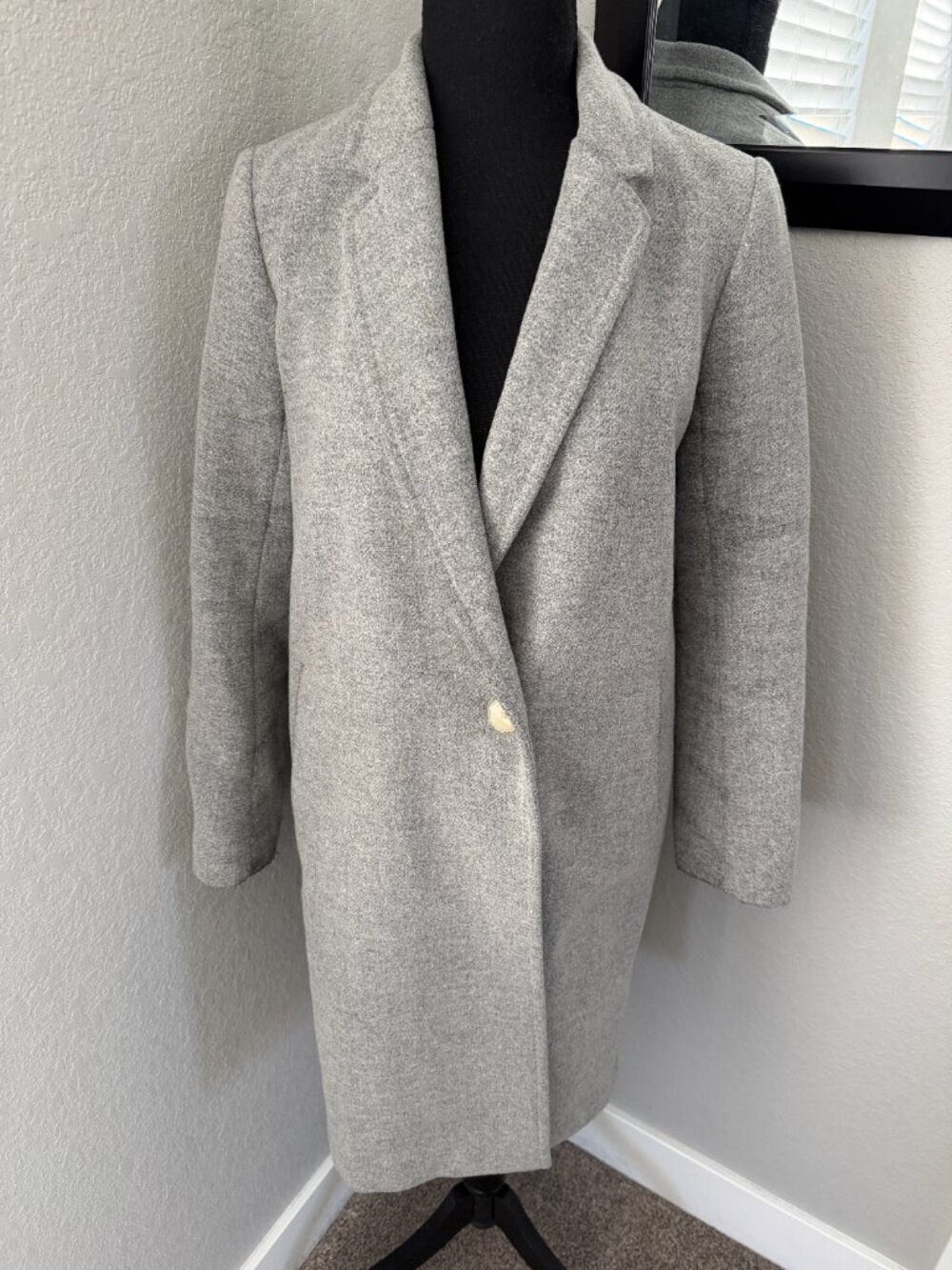 BABATON for Aritzia Wool Single Button Coat Gray XS - Picture 4 of 15